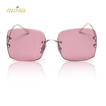 Okulary przeciwsłoneczne damskie MS DESIGN bez oprawek, marki trendy, luksusowe, ochrona UV400
