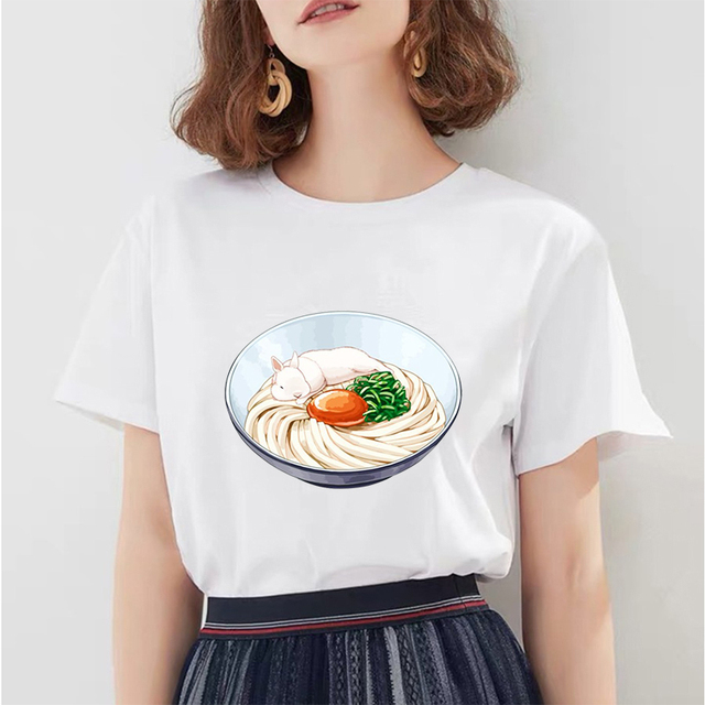 Nowa koszulka damska z krótkim rękawem w stylu Harajuku z grafiką artystyczną - 2020 Hit! - tanie ubrania i akcesoria