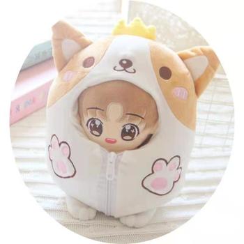 Pluszowa lalka Corgi w ubranku Kawaii 20 cm - śpiwór, Kpop gwiazda, Skzoo, królik, niedźwiedź, krowa, bunny - bawełniane ubrania