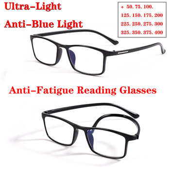 Ultralekkie TR90 Anti-Blue Light Okulary do Czytania Unisex +50-325