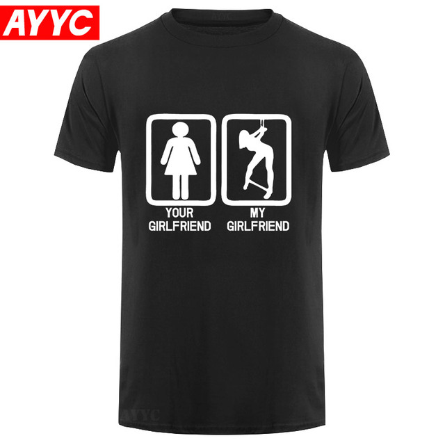 Męska koszulka Bondage dla chłopaków z owymi dziewczynami – Krótki top męski, modna bawełniana koszulka Plus Size - tanie ubrania i akcesoria