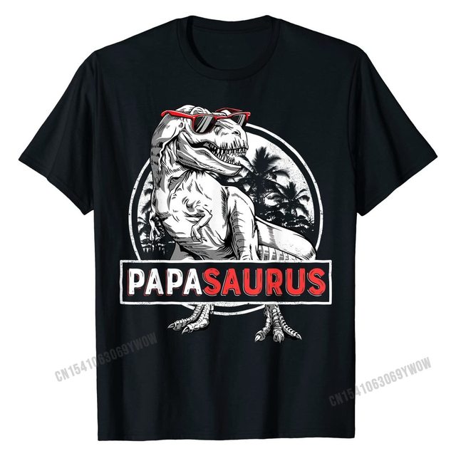 T-shirt PapaSaurus T-Rex - Wyjątkowy model dla mężczyzn - tanie ubrania i akcesoria