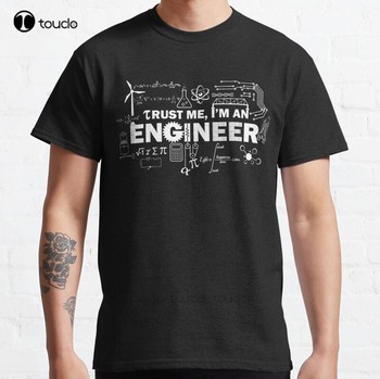 Nowość: Koszulka bawełniana męska inżynier unisex z nadrukami