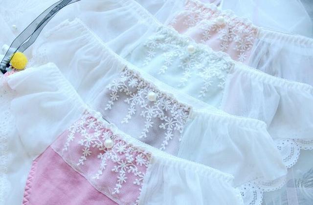 Majtki damskie koronkowe Lolita Plus size - M, L, XL, 3L - kolorowe wzory haftowane - tanie ubrania i akcesoria