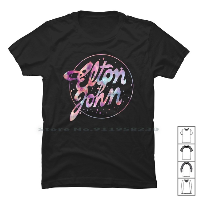 Koszulka męska Elton John Official Tour - 100% bawełna, ilustracja, typografia - tanie ubrania i akcesoria