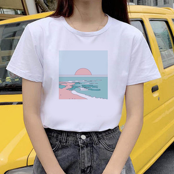 T-shirt dla kobiet z krótkim rękawem - Casual Kawaii 90s Girls Tee z graficznym nadrukiem, idealny na lato, w stylu koreańskiej modowej odzieży damskiej