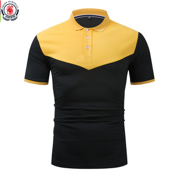 FREDD MARSHALL Nowa męska koszulka Polo z krótkim rękawem, modny patchwork, bawełniana, kolorowa - 2020