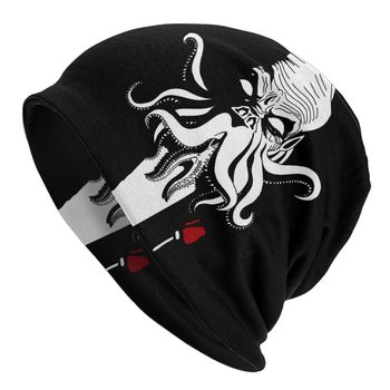 Czapka zimowa Cthulhu Bonnet Homme - ciepła dzianinowa czapka dla mężczyzn i kobiet z motywem ośmiornicy H.P. Lovecraft