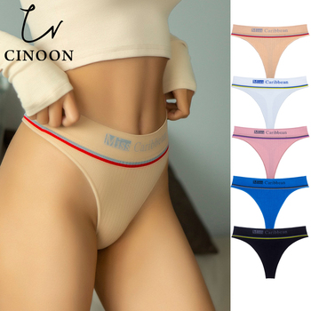 Nowe majtki damskie CINOON - 2 sztuki/partia, sexy, fitnes, moda europa, środkowa talia, G ciąg, oddychające, bez szwu, bielizna