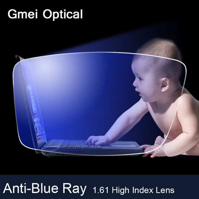 Soczewki korekcyjne Anti-Blue Ray Lens 1.61 High Index do krótkowzroczności i prezbiopii z filtrem ochronnym przed światłem niebieskim - tanie ubrania i akcesoria