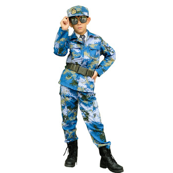 Chłopiec w mundurze wojskowym - armia Cosplay - kamuflaż - walka - trening - kurtka taktyczna - garnitur polowanie