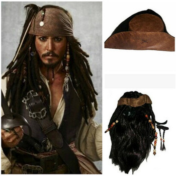 Peruka kapitana Jacka Sparrow z Piratów z Karaibów - cosplay, karnawał, Halloween