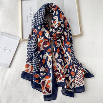 Pashmina Design Print - jesienno-zimowy szalik damski z bawełny Hidżab Foulard Bufanda szal plażowy (2021)