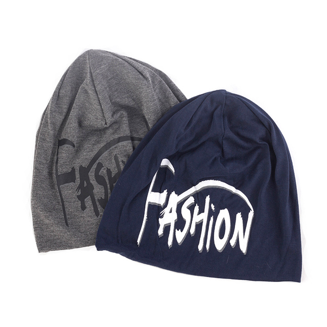 Unisexowa miękka czapka zimowa z wzorem napisów ulicznego stylu i czaszkami - Geebro moda męska czapka miękka ciepła Hip Hop Bonnet - tanie ubrania i akcesoria