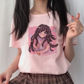 Koszulka damskiego t-shirtu Dreamchase-jf Mikan Tsumiki Cartoon w różowym anime stylu