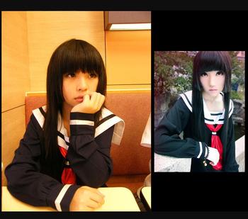 Kostium Anime Jigoku Shojo Enma Ai - Przebranie na karnawał - Mundurek szkolny - Dziewczyna z piekła - Marynarski