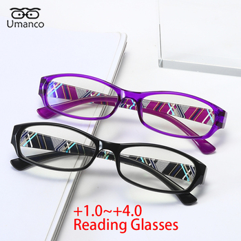 Okulary do czytania TR90 Ultralight: blokujące niebieskie światło, unisex, czarny/fioletowy, dioptria +1.0 ~ +4.0