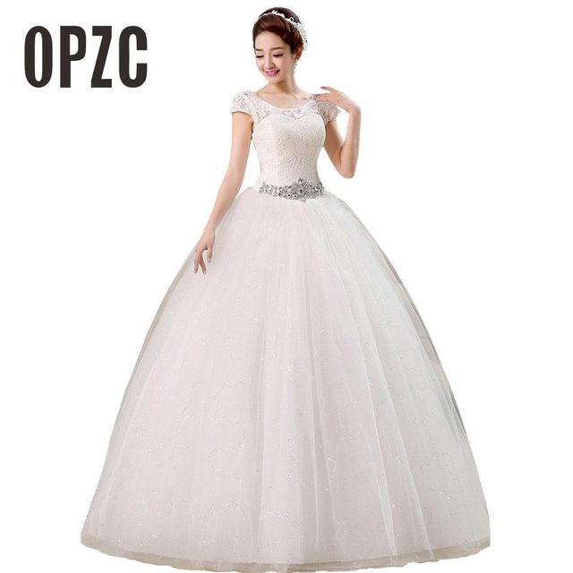 Nowość 2020: Romantyczna biała suknia ślubna w stylu koreańskim HS180. Darmowa wysyłka! - tanie ubrania i akcesoria