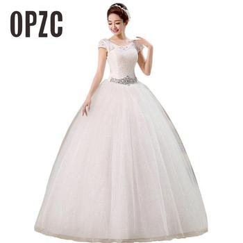 Nowość 2020: Romantyczna biała suknia ślubna w stylu koreańskim HS180. Darmowa wysyłka!