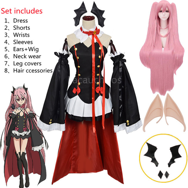Kostium anime Seraph Of The End - Owari no Seraph, Krul Tepes, sukienka czarownicy wampira - tanie ubrania i akcesoria