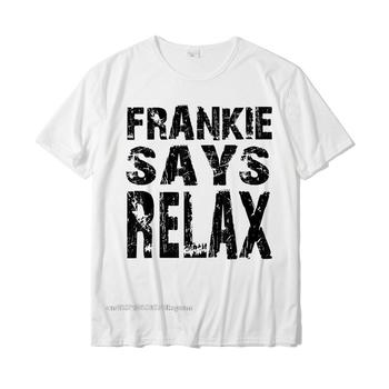 Koszulka męska Frankie Say Relax - śmieszny wzór 90s Geek T-shirt