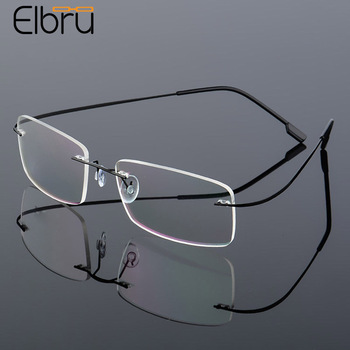 Okulary bez oprawek Elbru Titanium Alloy Ultralight TR90 dla mężczyzn i kobiet
