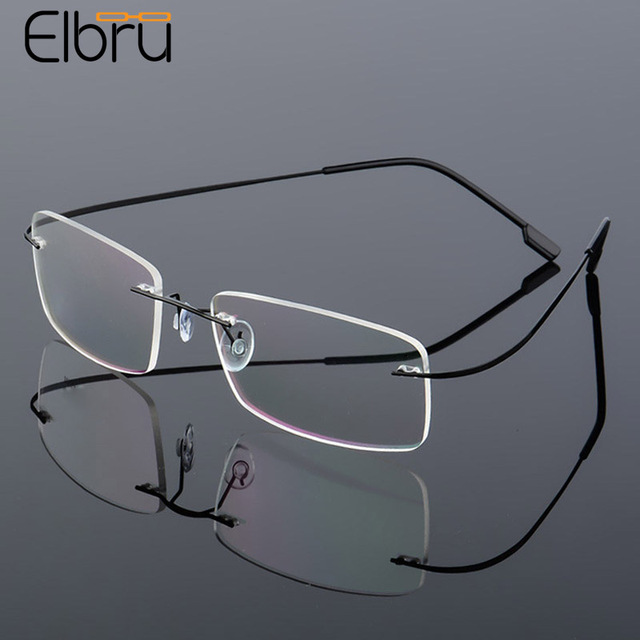 Okulary bez oprawek Elbru Titanium Alloy Ultralight TR90 dla mężczyzn i kobiet - tanie ubrania i akcesoria