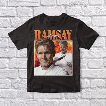 Koszulka męska Gordon Ramsay Chef T-shirt 90 - hołd dla stylu inspiracji