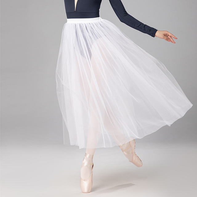 Profesjonalne baleriny balet Tutus dla dorosłych - biały, czarny, różowy, czerwony. Z długim tiulowym Tutu w pasie i koronkową siatką - tanie ubrania i akcesoria