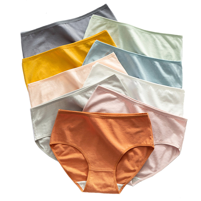 Bezszwowe figi bawełniane M-XL w 9 kolorach - seksowna, oddychająca bielizna damska - tanie ubrania i akcesoria