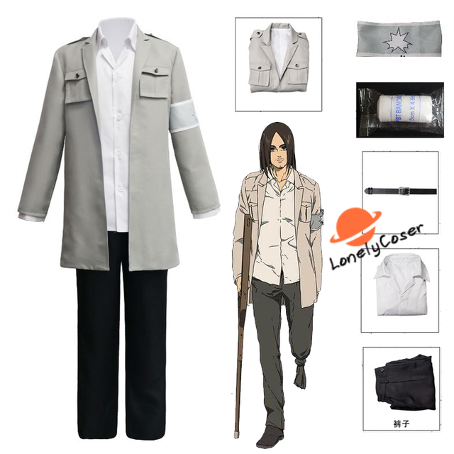 Kostium Eren Jaeger z Akcji Anime Atak na Titana na Karnawał - tanie ubrania i akcesoria