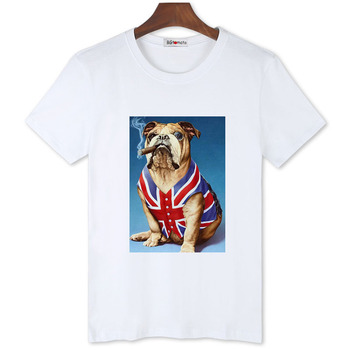 Męska letnia koszulka z zabawnym motywem angielskiej brytyjskiej flagi BGtomato