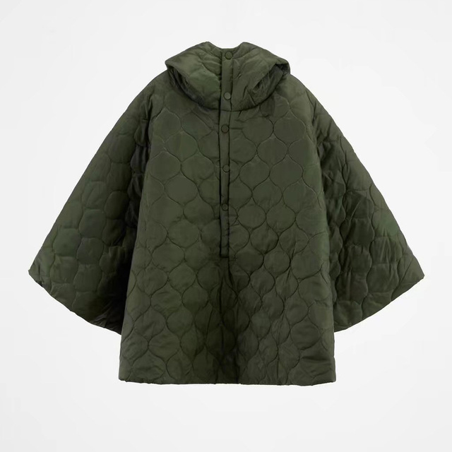 Kobieca zima 2021: luźny, w kratę płaszcz bawełniany w stylu vintage z długimi guzikami (zielony) - tanie ubrania i akcesoria