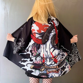 Kimono japońskie Haori Yukata - letni sweter plażowy dla kobiet