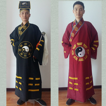 Mężczyźni taoistyczne ubrania - wysokiej jakości szaty taoistyczne w stylu chińskiego tańca ludowego