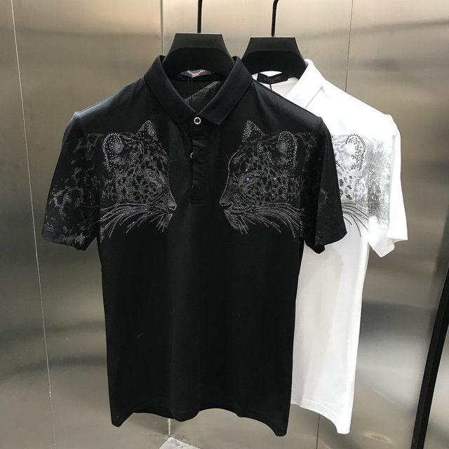 Nowa koszulka polo trendy mężczyźni 2021 lato: jasny kolor, luksusowy styl, przykuwający uwagę lapel i półrękaw - tanie ubrania i akcesoria