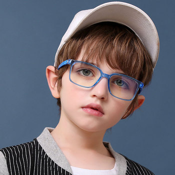 Nowe, elastyczne okulary komputerowe TR90 dla dzieci - mody przezroczyste ramki, chłopcy i dziewczęta, anty-niebieskie promienie, blokowanie niebieskiego światła, UV400