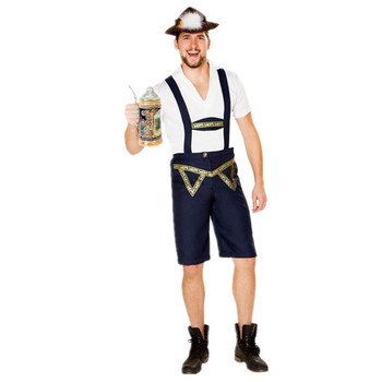 Męskie pończochy Lederhosen na Oktoberfest - stylowy kostium z czekającą na Ciebie imprezą w barze i piwem