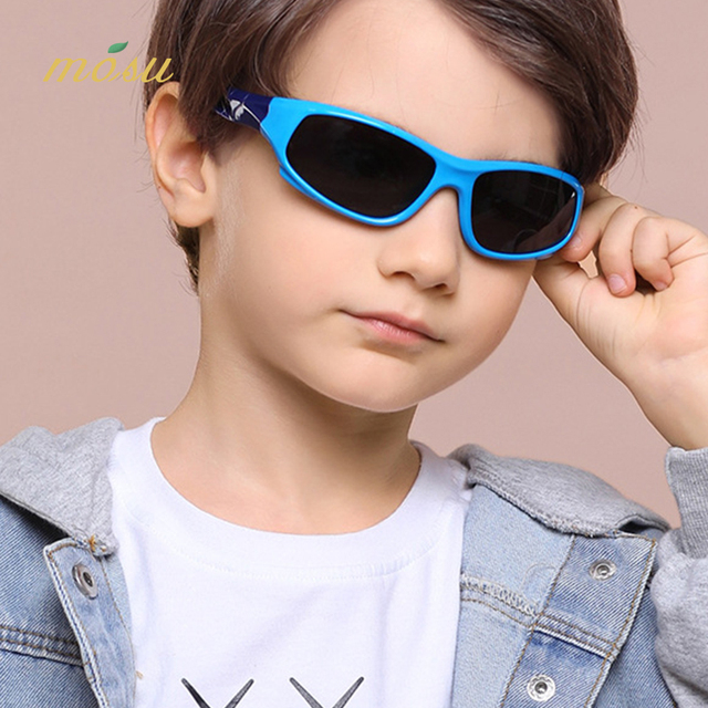 Okulary przeciwsłoneczne dla dzieci 2021 moda spolaryzowane elastyczne chłopcy dziewczęta UV400 óculos - tanie ubrania i akcesoria