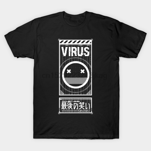 Koszulka męska Ostatni Śmiech - Motyw Wirusa - T-Shirt męski - tanie ubrania i akcesoria