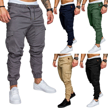 Męskie spodnie hip-hopowe Harem 2020, obcisłe, joggery, solidne, z wieloma kieszeniami, M-5XL
