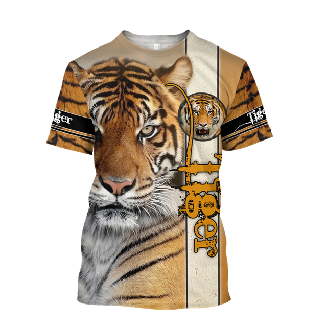 Koszulka męska z krótkim rękawem, modny top letni, wzór zwierzęcy tygrys 3D, Streetwear - tanie ubrania i akcesoria