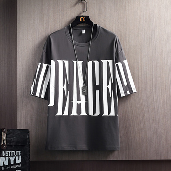 Nowy Trend w modzie T-Shirt męski o regularnym kroju - Elena Store - 100% bawełna - oddychająca jakość - wysoka luźność - drukowany motyw Hip Hop