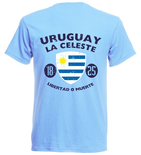T-shirt męski marki urugwaj koszulka piłkarz legenda Soccers Sky 2019 La Celeste 1825 - tanie ubrania i akcesoria