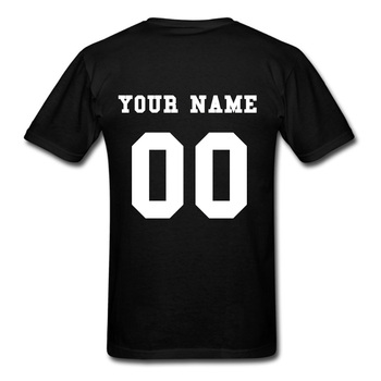 Niestandardowy projekt - Męska koszulka Twoje Imię i Numer niebieska USA