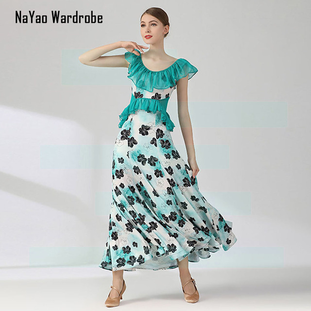Damska sukienka do tańca brzucha z patchworkowym projektem kwiatowym, 2021 - tanie ubrania i akcesoria