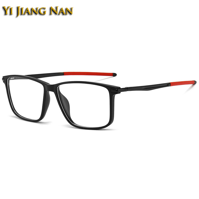 Mocne okulary na receptę Mężczyźni TR90 sport Style z elastyczną ramą, wykonane z aluminium i magnezu - tanie ubrania i akcesoria