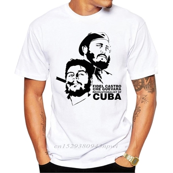 Che Guevara i Fidel Castro - T-shirt męski z drukiem 2020 w nowej modzie