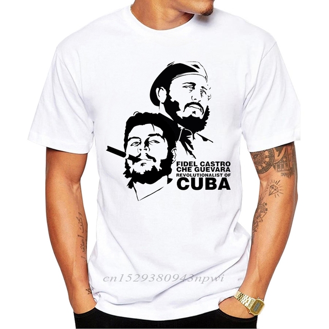 Che Guevara i Fidel Castro - T-shirt męski z drukiem 2020 w nowej modzie - tanie ubrania i akcesoria