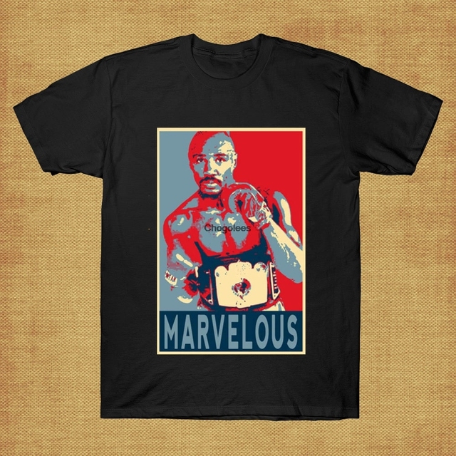 Vintageowa koszulka Marvin Hagler dla mężczyzn - stylowe, męskie t-shirt w kultowym designie - tanie ubrania i akcesoria